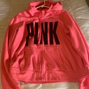 Pink hoodie sweater